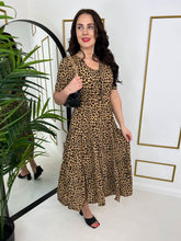 The Leanna - Leopard Print Midi Dress