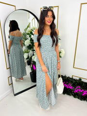 The Claudia - Bardot Floral Dress