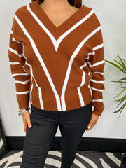 The Casey - Chevron Striped Knit