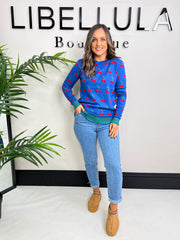 The Cherry- Pattern Knit Jumper