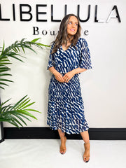 The Prina - Geometric Pleated Dress