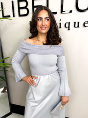 The Mya - Bardot Knit Top