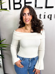 The Mya - Bardot Knit Top