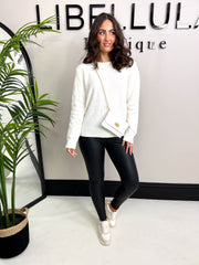 The Mollie - Sequin Bow Knit