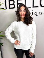 The Mollie - Sequin Bow Knit