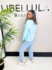 The Clara - Horseshoe Detail Bardot Knit