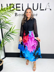 The Diana - Feather Print Shirt Dress