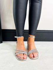 The Ginny - Diamante Block Heels
