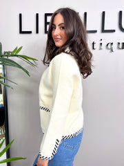 The Mae - Duffle Coat with Contrasting Braided Trim