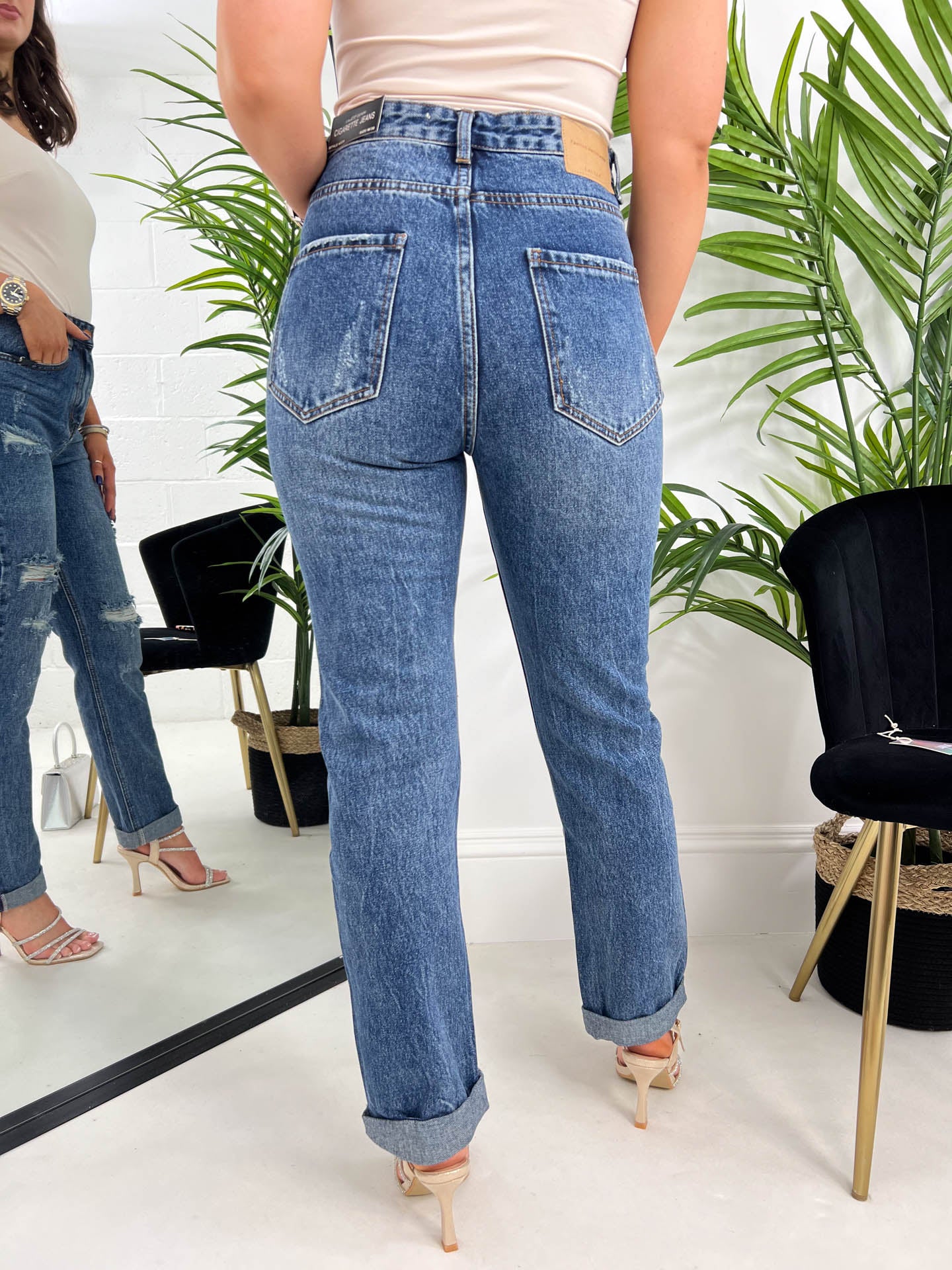 The Madeline - Ripped Cigarette Jeans