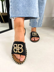 The Mandy - Monogram Mule