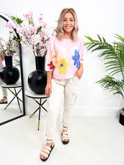 The Nina - Flower Print Knit Top