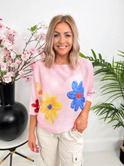 The Nina - Flower Print Knit Top