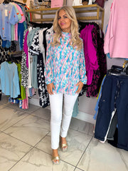 The Viola - Plisse Long Sleeve Top