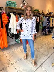 The Marina - Patterned Long Sleeve Top