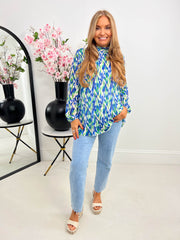 The Viola - Plisse Long Sleeve Top