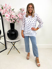 The Marina - Patterned Long Sleeve Top