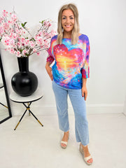 The Alicia - Heart Design Knit Top