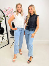 The Blake - Broderie Collared Top