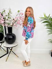 The Ainsleigh - Animal Print Blouse