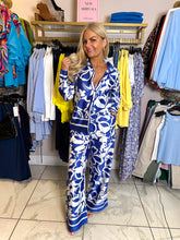 The Sonya - Blue Abstract Print Two Piece Set