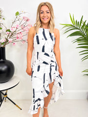 The Alani - Halterneck Abstract Dress