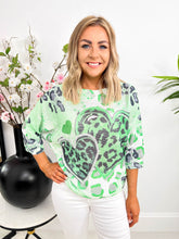 The Dawn - Leopard Print Heart Knit