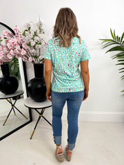 The Kendall - Green Leopard Print T-Shirt
