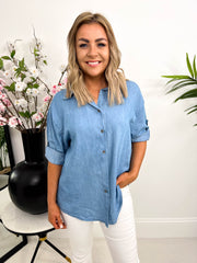 The Coraline - Denim Style Button Up Shirt