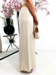 The Delany - Rattan Belted Culotte Trouser