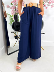 The Delany - Rattan Belted Culotte Trouser