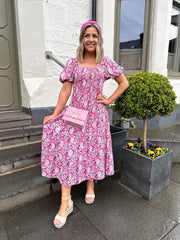 The McKenna - Pink Floral Maxi Dress