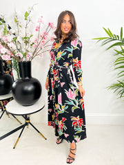 The Valentina - Floral Button Down Maxi Dress