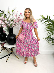 The McKenna - Pink Floral Maxi Dress