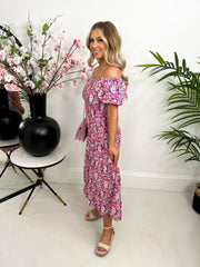 The McKenna - Pink Floral Maxi Dress