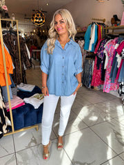 The Coraline - Denim Style Button Up Shirt