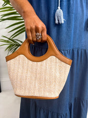 The Margaret - Woven Bucket Handbag