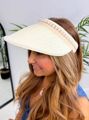 The Tinley - Woven Pearl Visor