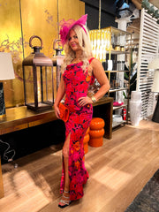 The Elora - Pink Floral Maxi Dress