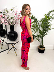 The Elora - Pink Floral Maxi Dress