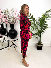 The Eden - Abstract Print Shirt Maxi Dress