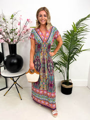 The Perrie - Paisley Print Maxi Dress