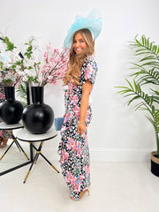 The Linda - Floral Print Frill Dress