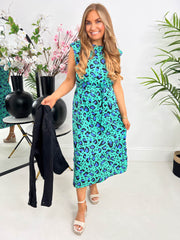 The Rona - Animal Print Tie Waist Dress