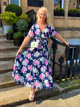 The Adriana - Floral Tie Waist Maxi Dress