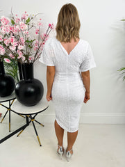 The Candice - White Sequin Dress