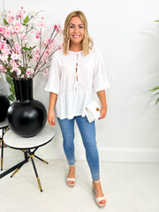 The Emmie - Tie Front Blouse