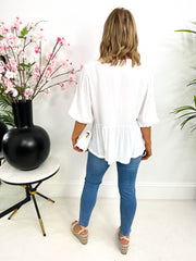 The Emmie - Tie Front Blouse