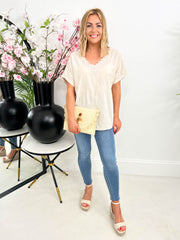 The Ginny - Embroidered Floral Top