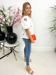 The Elodie - Bardot Floral Top